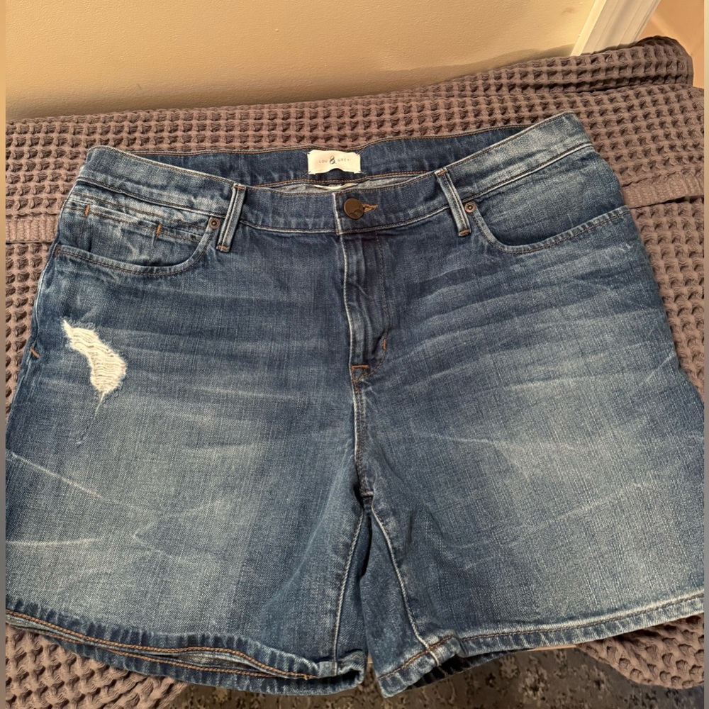 Lou & Grey Slouchy skinny denim shorts
